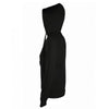SOL'S Women's Black Seven Zip Hooded Sweatshirt