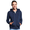 SOL'S Women's French Navy Seven Zip Hooded Sweatshirt