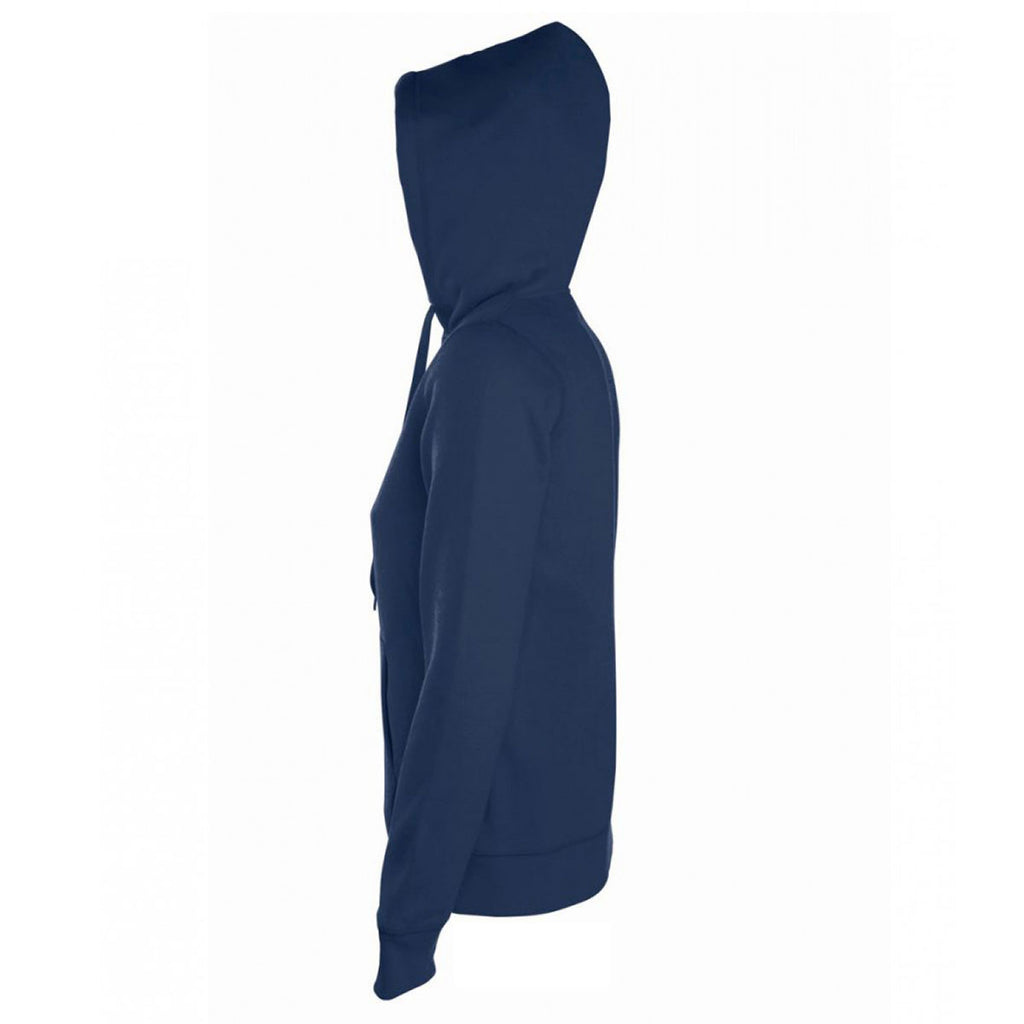 SOL'S Women's French Navy Seven Zip Hooded Sweatshirt