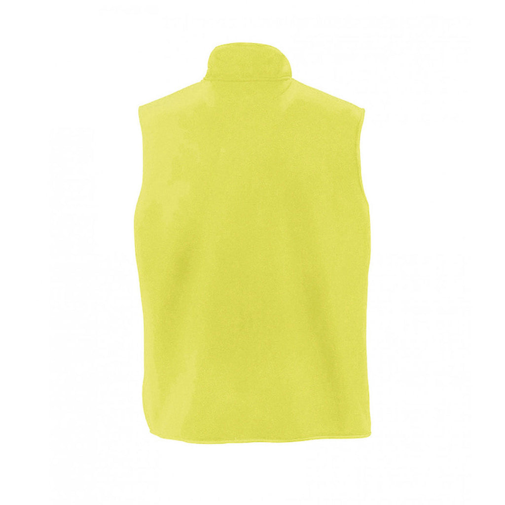 SOL'S Unisex Neon Yellow Norway Fleece Bodywarmer