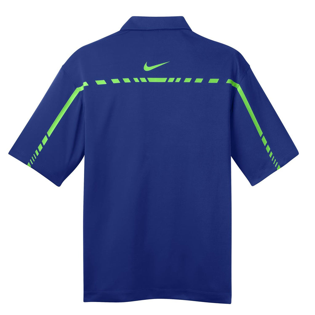 Nike Men's Blue Dri-FIT S/S Graphic Polo