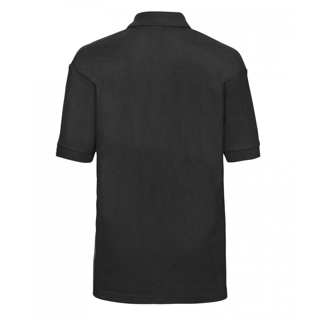 Jerzees Schoolgear Youth Black Poly/Cotton Pique Polo Shirt