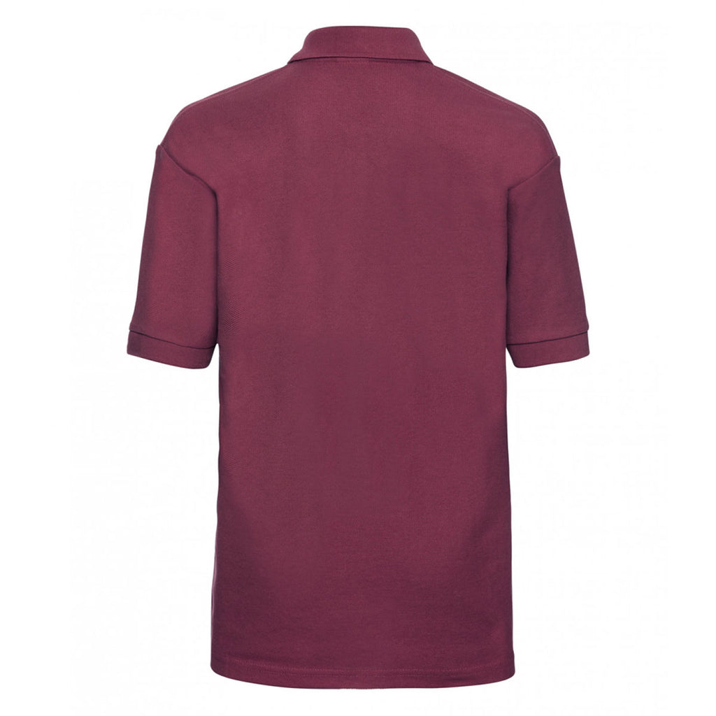 Jerzees Schoolgear Youth Burgundy Poly/Cotton Pique Polo Shirt
