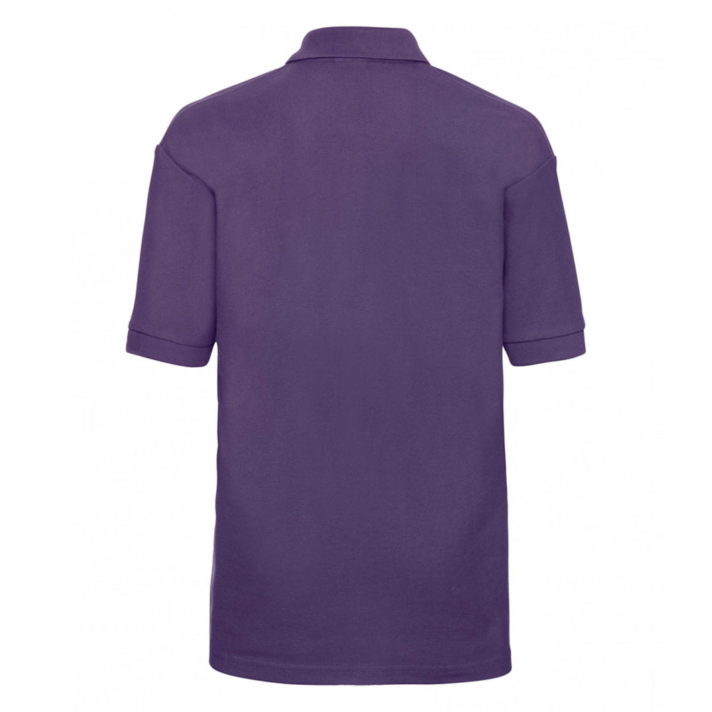 Jerzees Schoolgear Youth Purple Poly/Cotton Pique Polo Shirt