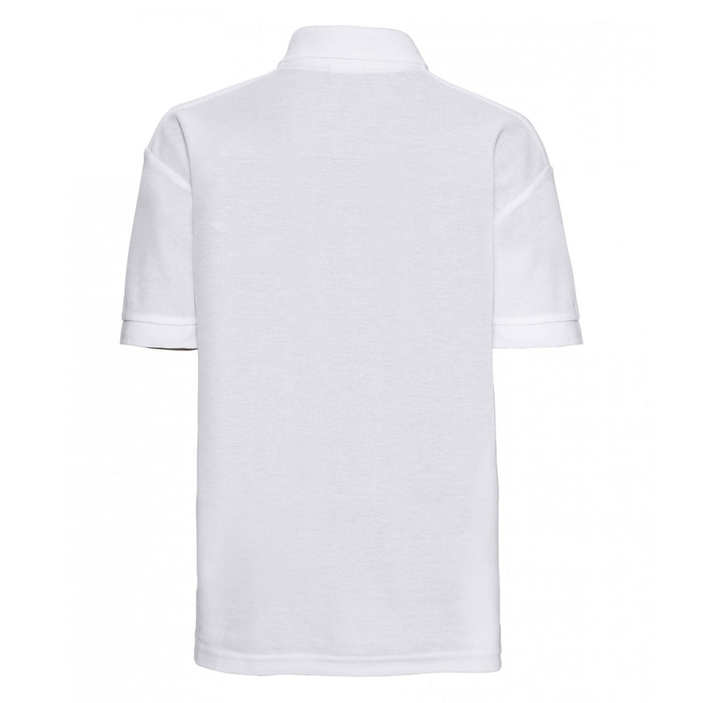 Jerzees Schoolgear Youth White Poly/Cotton Pique Polo Shirt