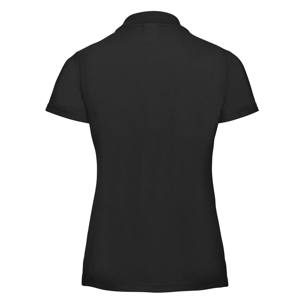 Russell Women's Black Classic Poly/Cotton Pique Polo Shirt
