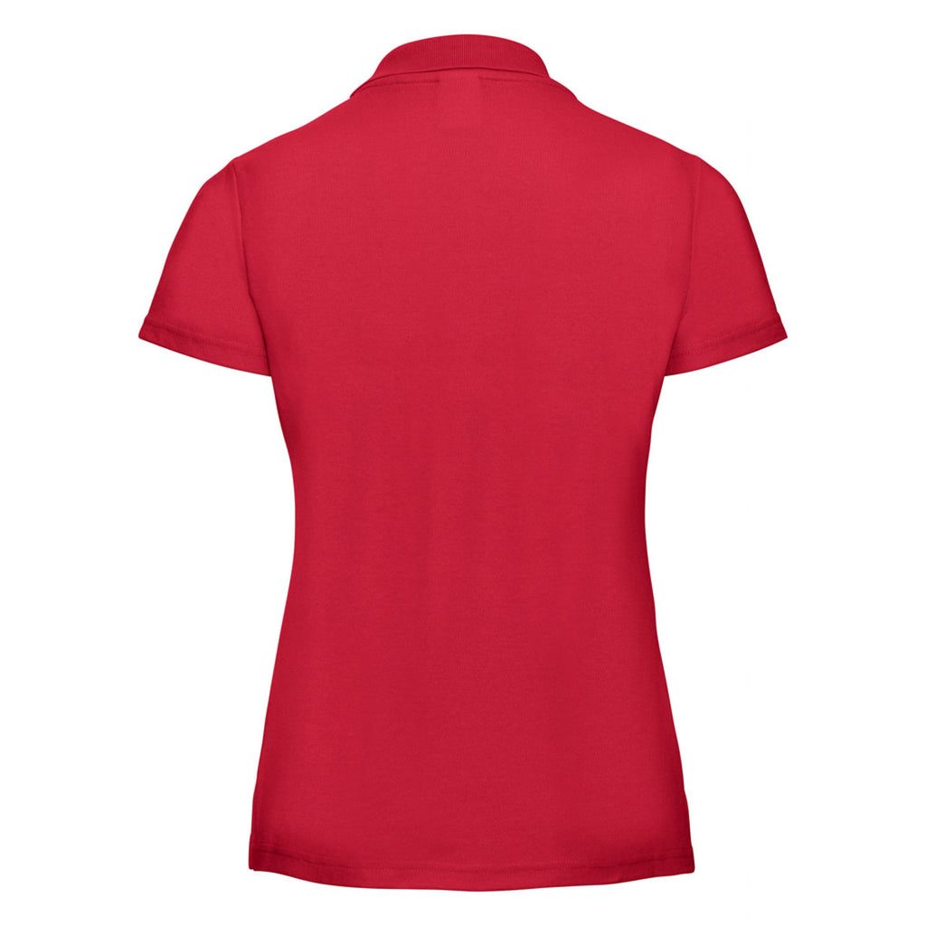 Russell Women's Red Classic Poly/Cotton Pique Polo Shirt