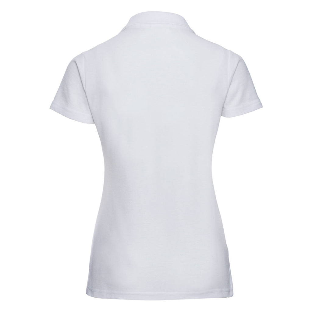 Russell Women's White Classic Poly/Cotton Pique Polo Shirt