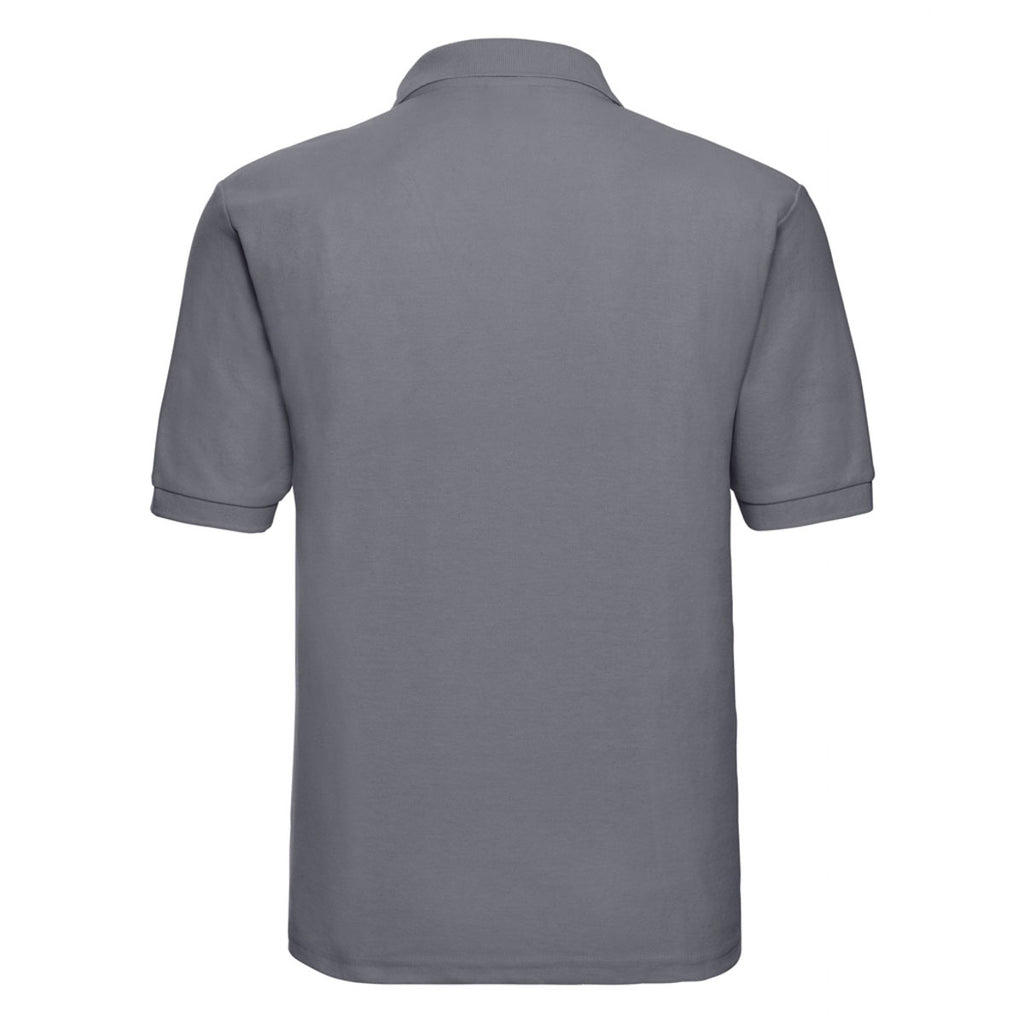 Russell Men's Convoy Grey Poly/Cotton Pique Polo Shirt