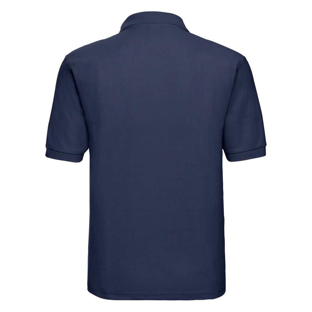 Russell Men's French Navy Poly/Cotton Pique Polo Shirt