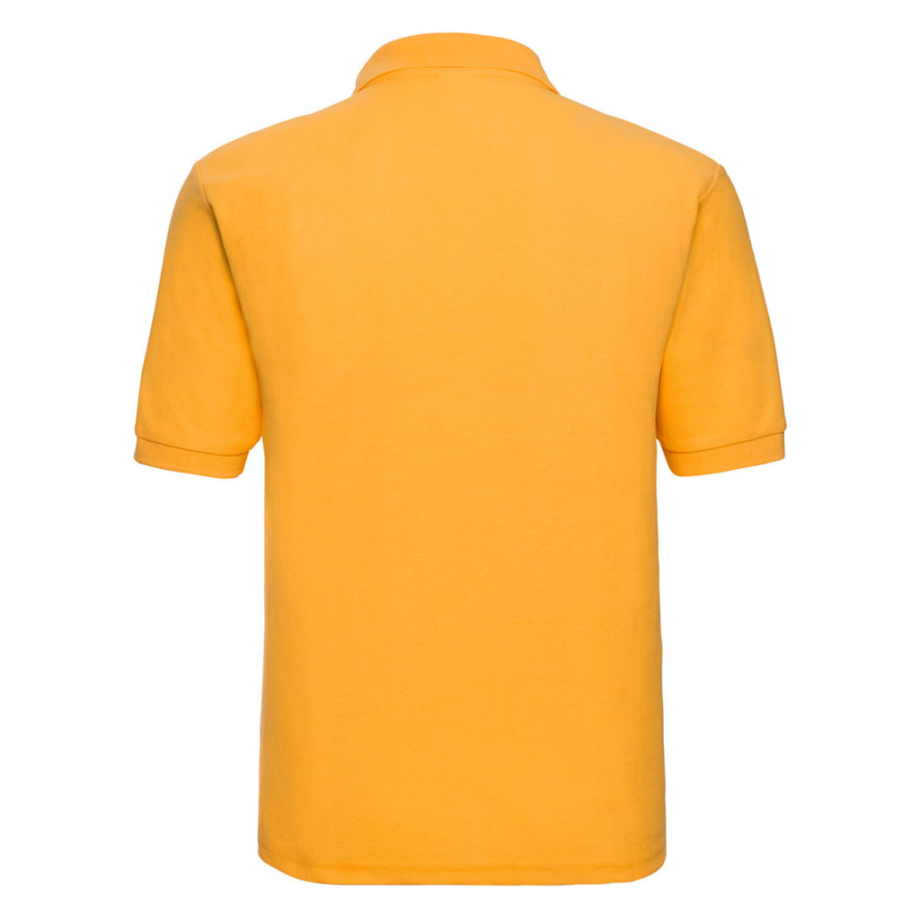 Russell Men's Gold Poly/Cotton Pique Polo Shirt