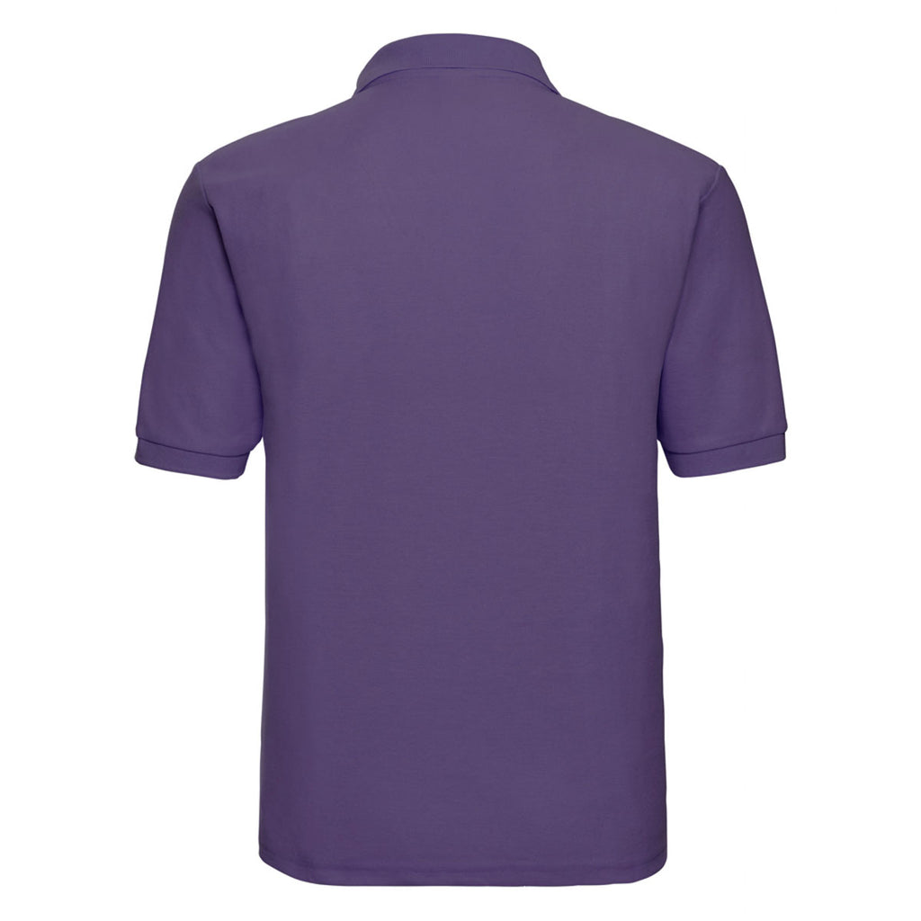 Russell Men's Purple Poly/Cotton Pique Polo Shirt