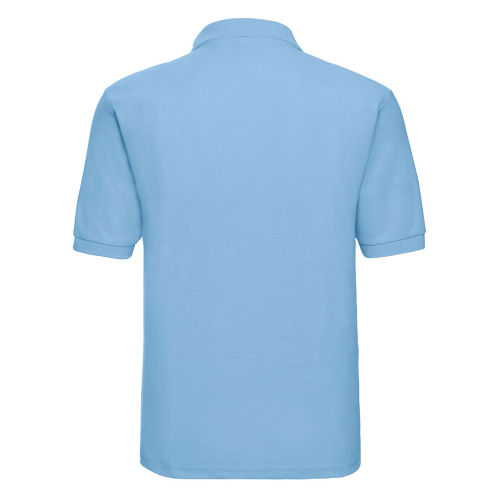 Russell Men's Sky Poly/Cotton Pique Polo Shirt