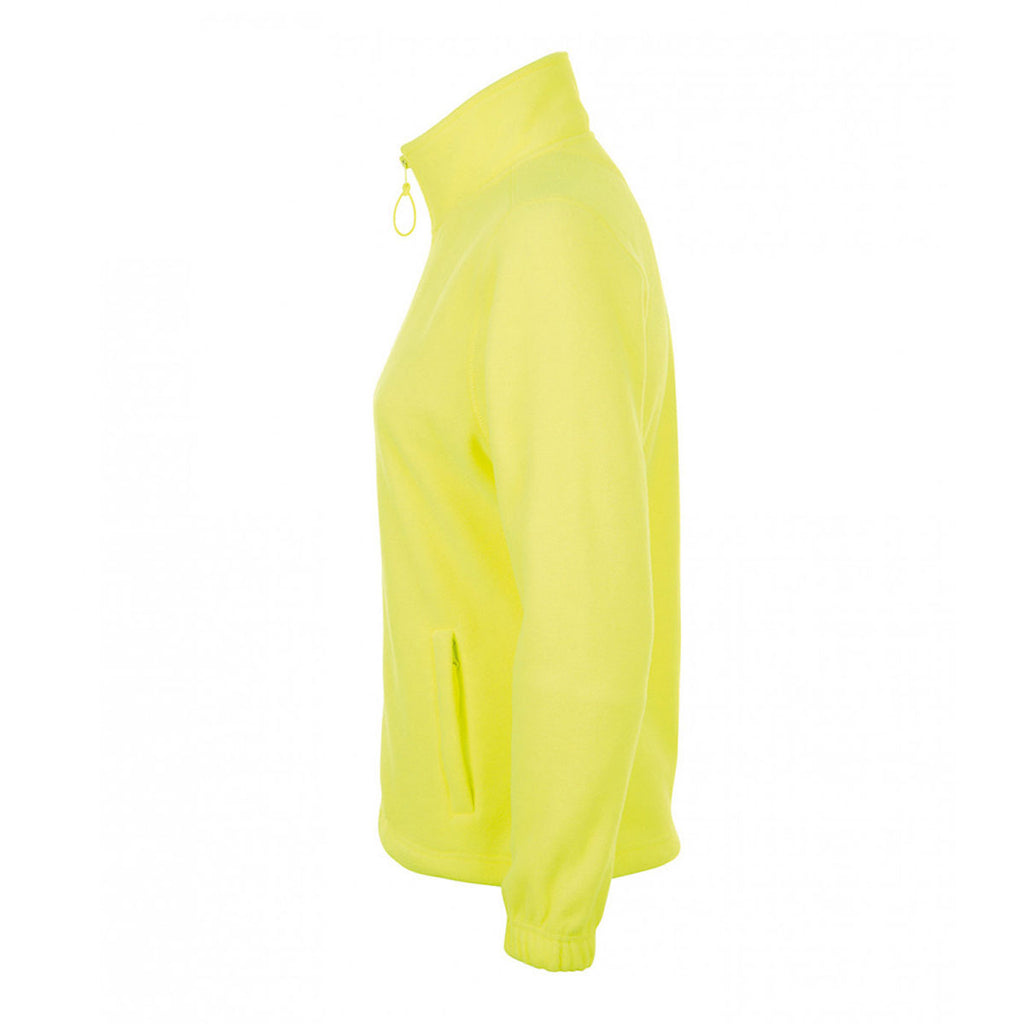 SOL'S Women's Neon Yellow North Fleece Jacket