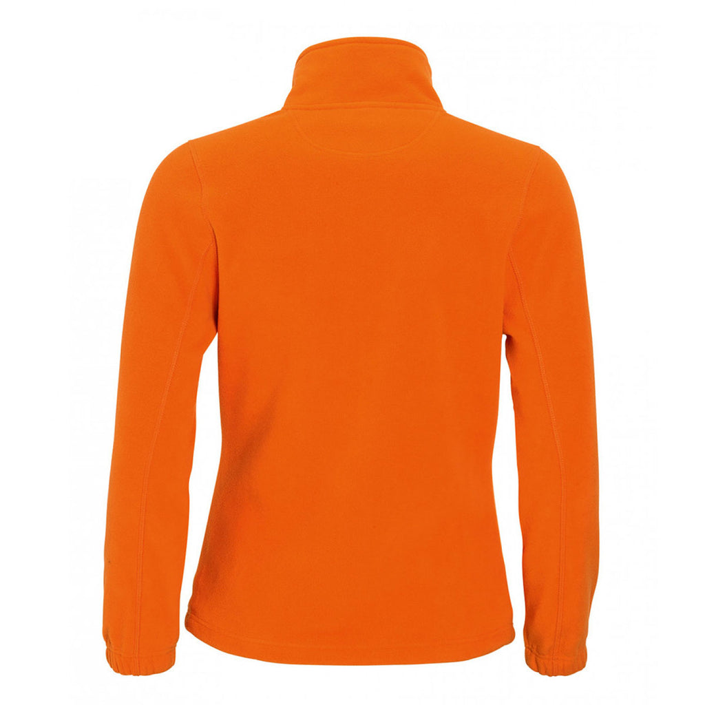 SOL'S Women's Orange North Fleece Jacket
