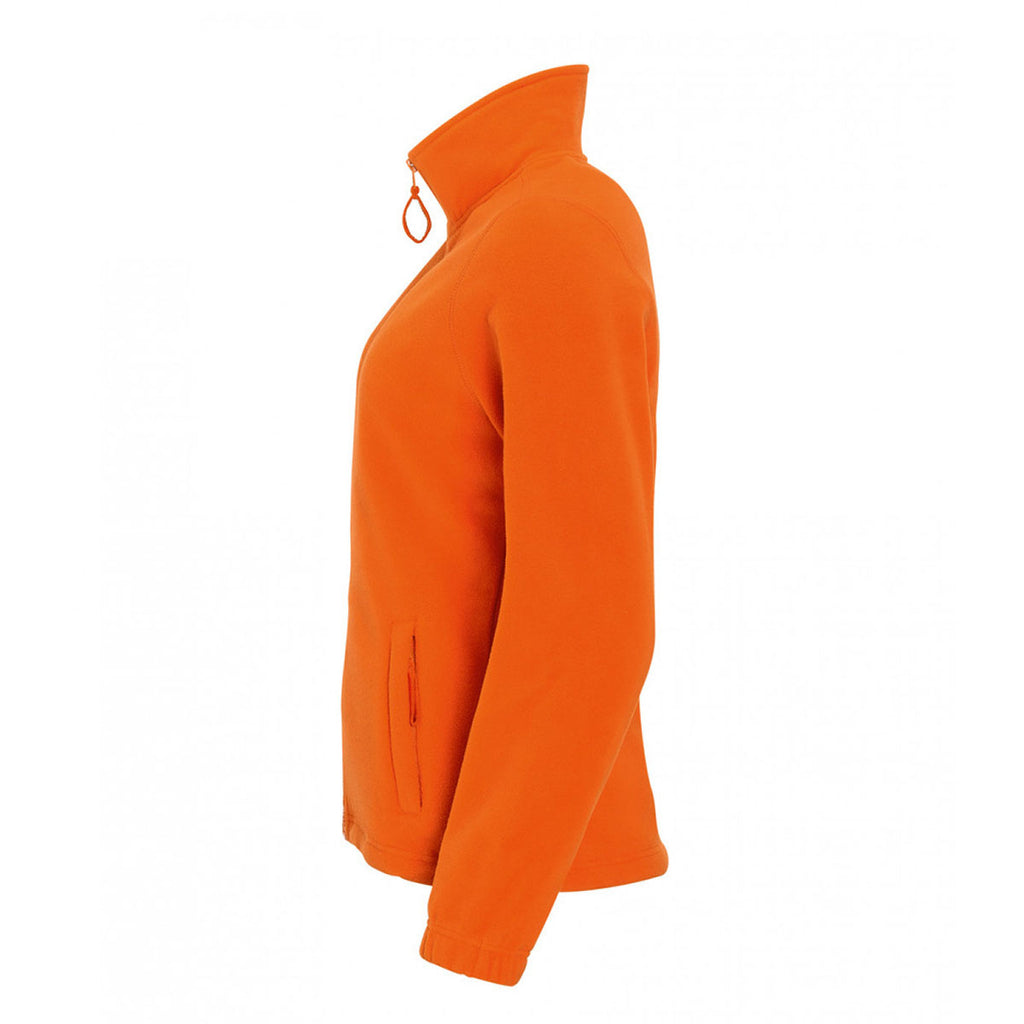 SOL'S Women's Orange North Fleece Jacket