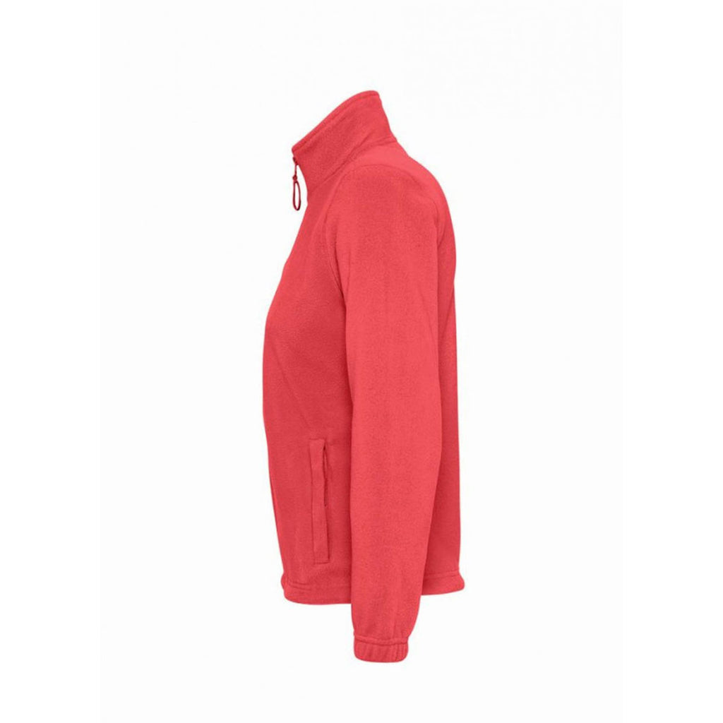 SOL'S Women's Red North Fleece Jacket