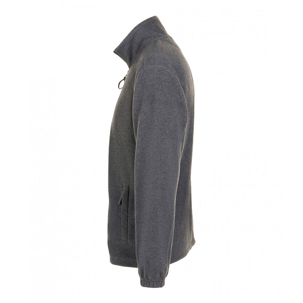 SOL'S Men's Grey Marl North Fleece Jacket