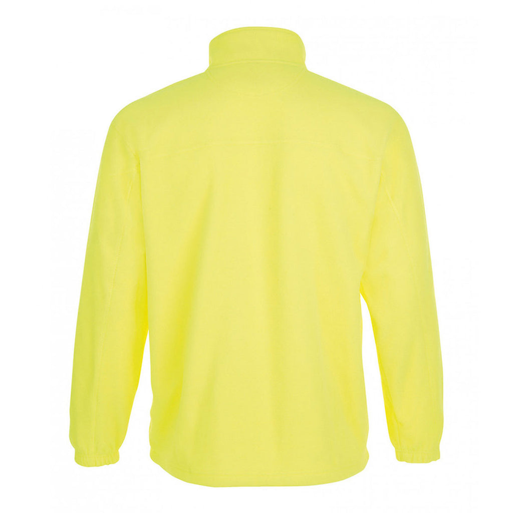 SOL'S Men's Neon Yellow North Fleece Jacket