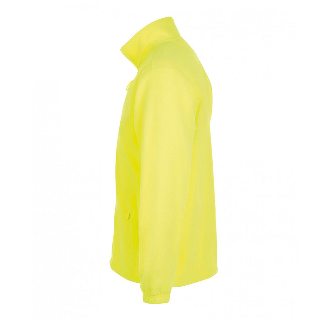 SOL'S Men's Neon Yellow North Fleece Jacket
