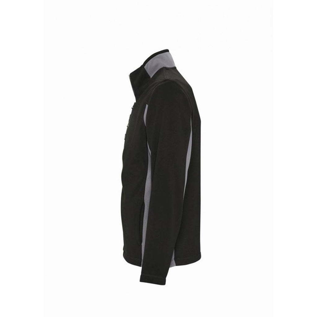 SOL'S Men's Black/Medium Grey Nordic Fleece Jacket