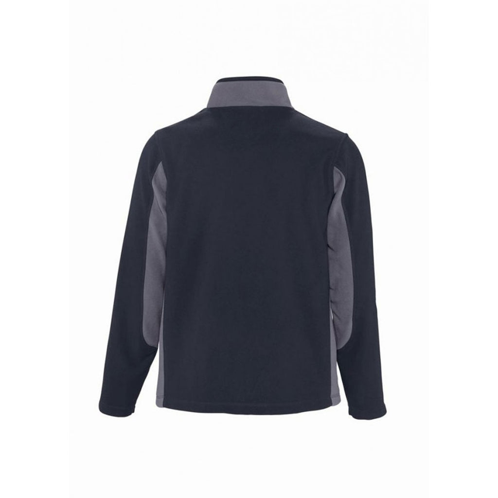 SOL'S Men's Navy/Medium Grey Nordic Fleece Jacket