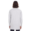 Anvil Men's Silver Lightweight Long & Lean Raglan Long Sleeve T-Shirt