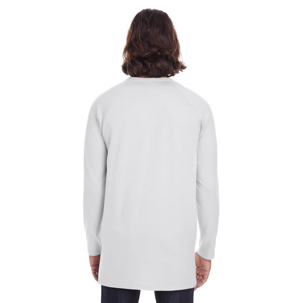 Anvil Men's White Lightweight Long & Lean Raglan Long Sleeve T-Shirt