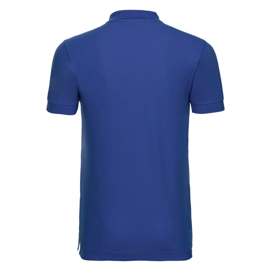 Russell Men's Bright Royal Stretch Pique Polo Shirt