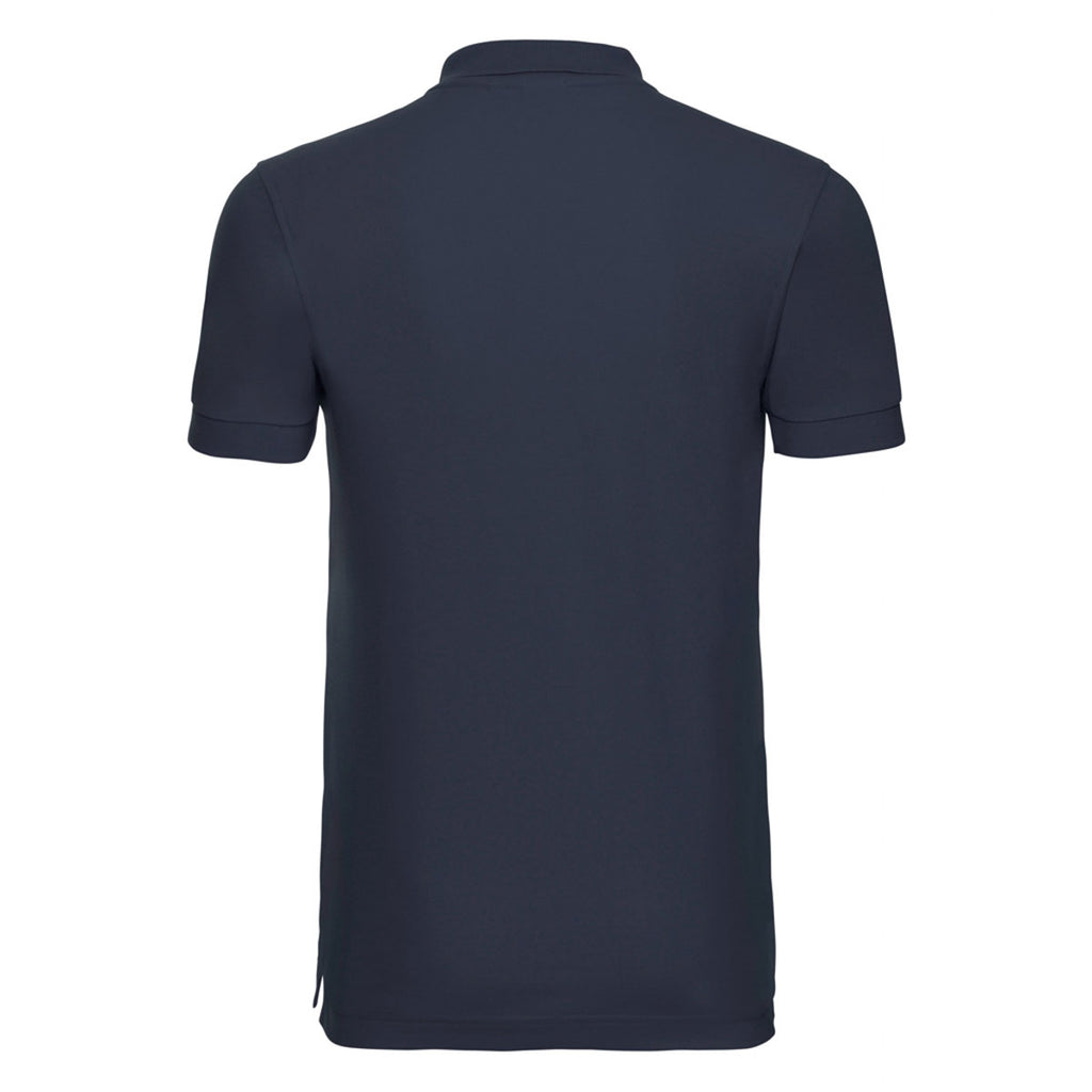 Russell Men's French Navy Stretch Pique Polo Shirt