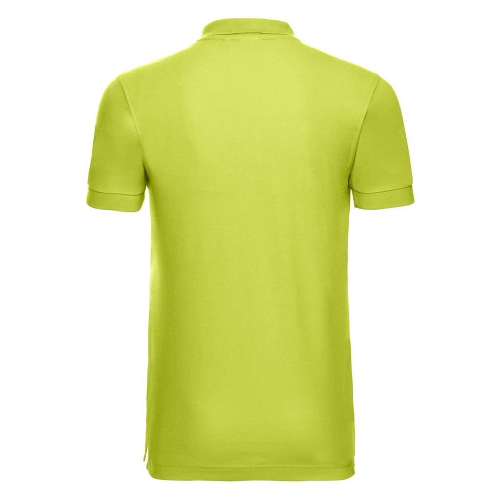 Russell Men's Lime Stretch Pique Polo Shirt