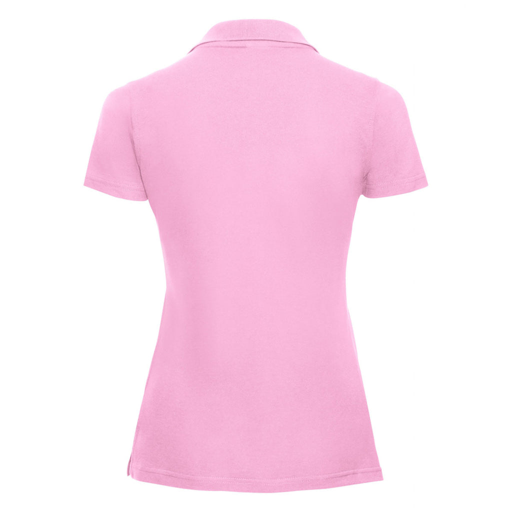 Russell Women's Candy Pink Classic Cotton Pique Polo Shirt