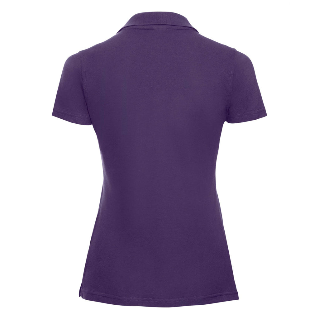 Russell Women's Purple Classic Cotton Pique Polo Shirt