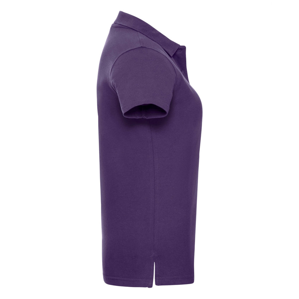 Russell Women's Purple Classic Cotton Pique Polo Shirt