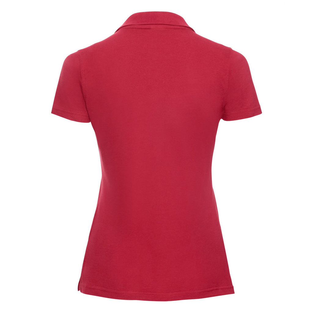 Russell Women's Red Classic Cotton Pique Polo Shirt