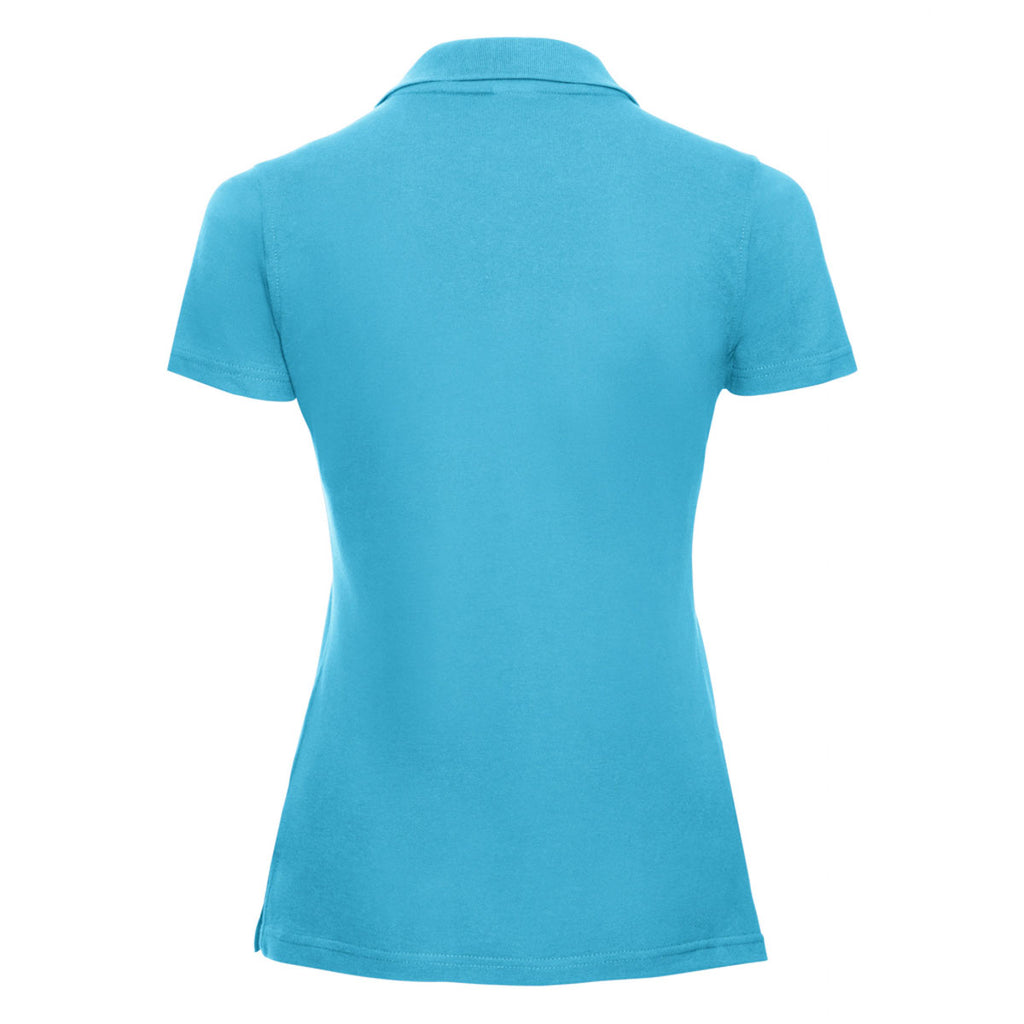 Russell Women's Turquoise Classic Cotton Pique Polo Shirt