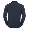 Russell Men's French Navy Classic Long Sleeve Cotton Pique Polo Shirt