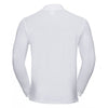 Russell Men's White Classic Long Sleeve Cotton Pique Polo Shirt