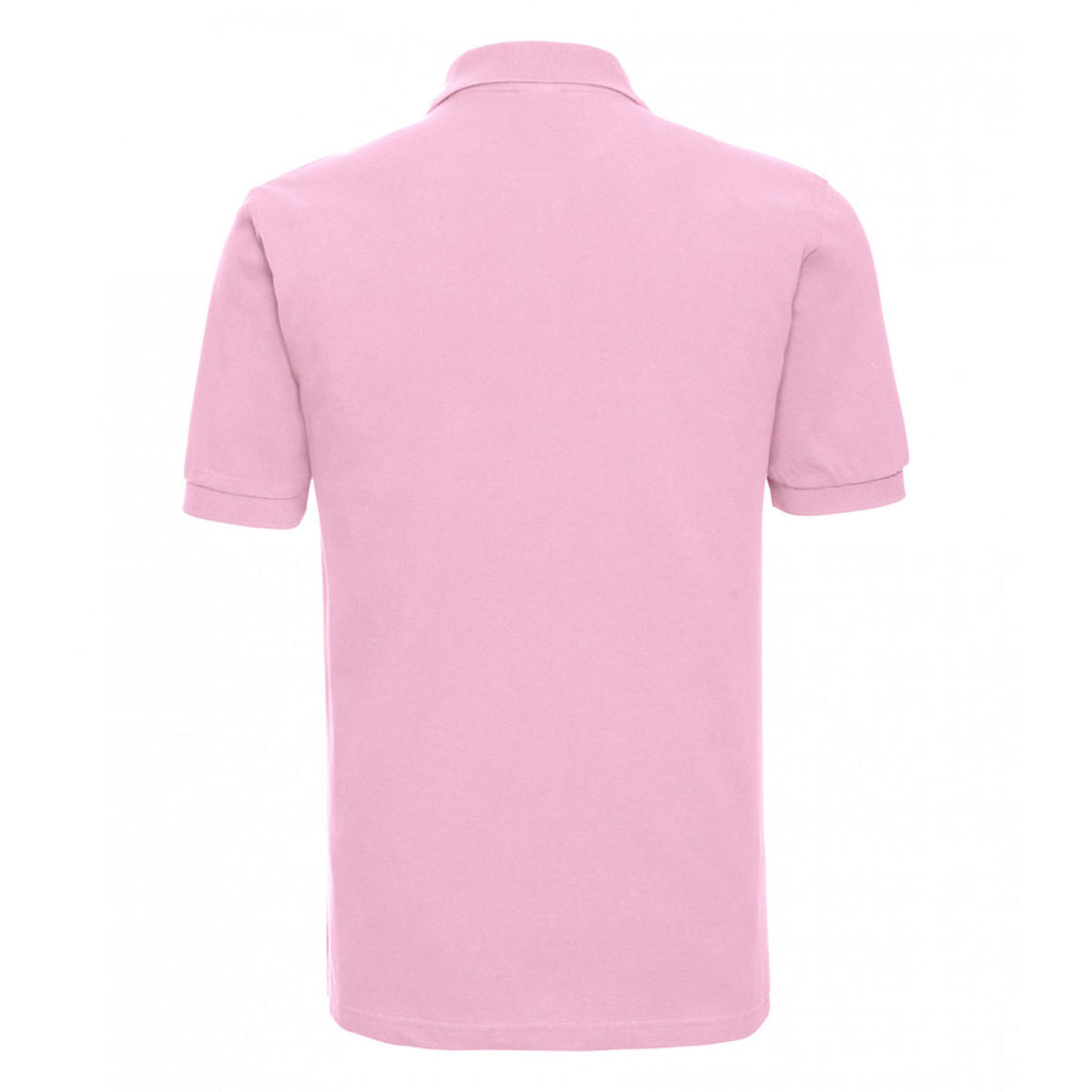 Russell Men's Candy Pink Classic Cotton Pique Polo Shirt