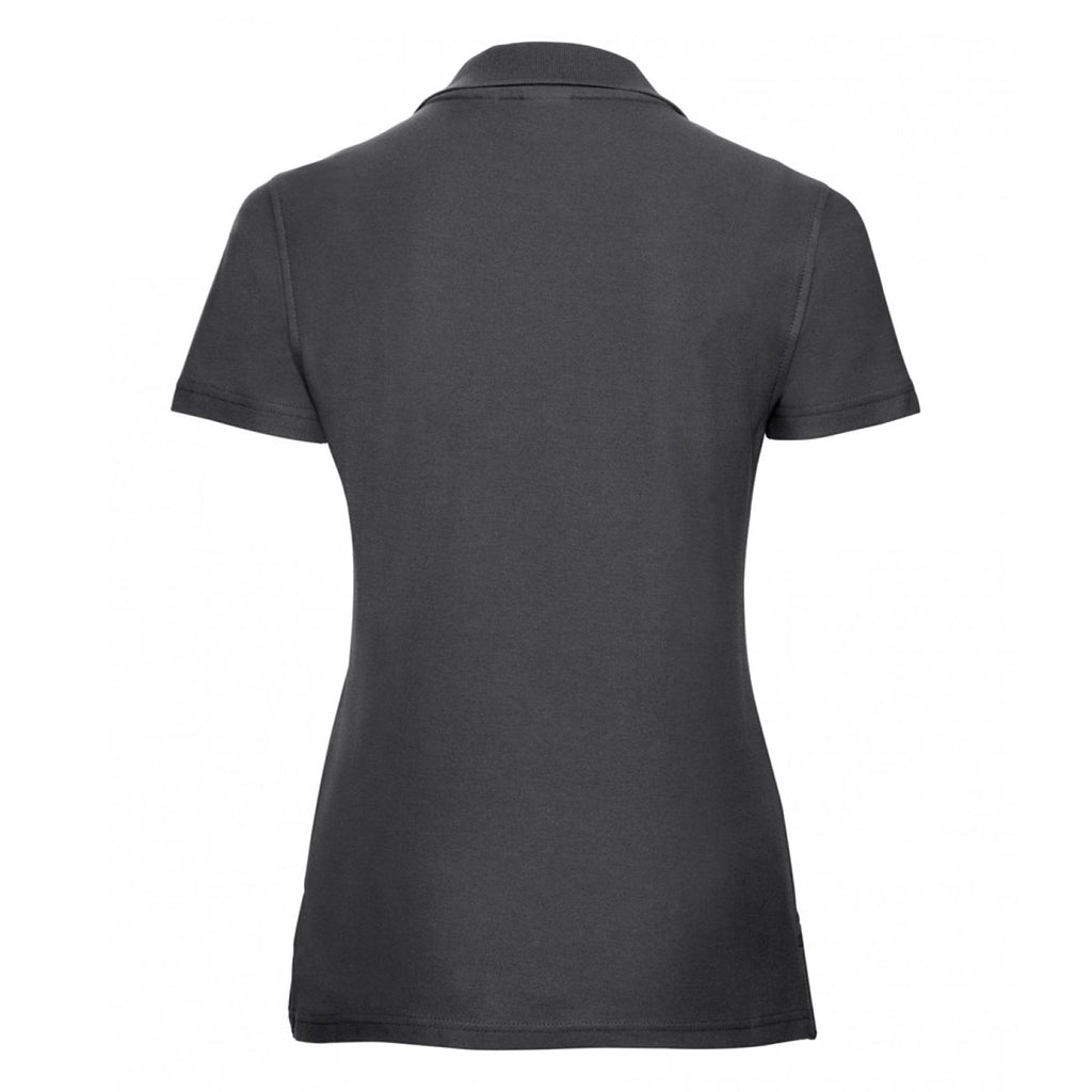 Russell Women's Black Ultimate Cotton Pique Polo Shirt