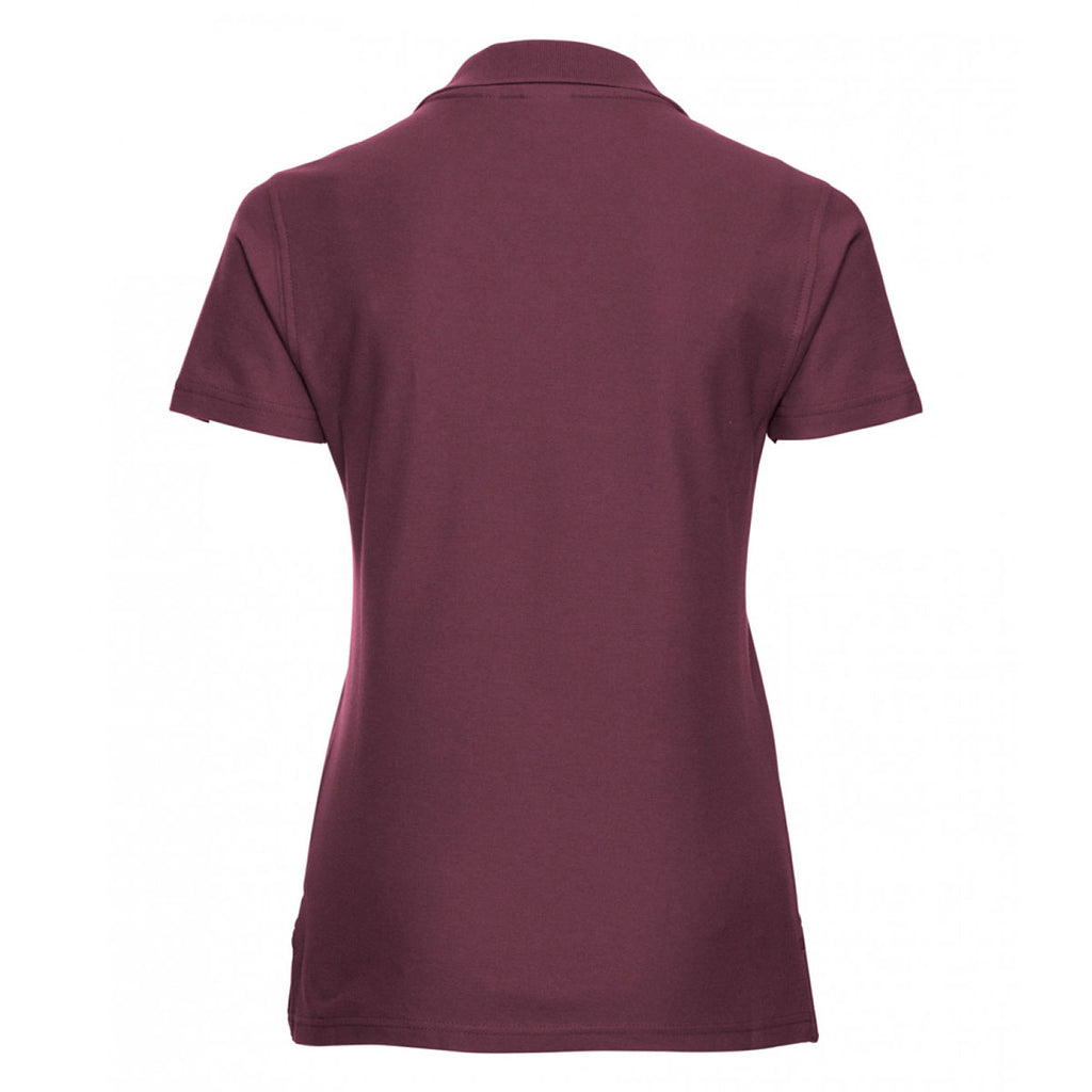 Russell Women's Burgundy Ultimate Cotton Pique Polo Shirt