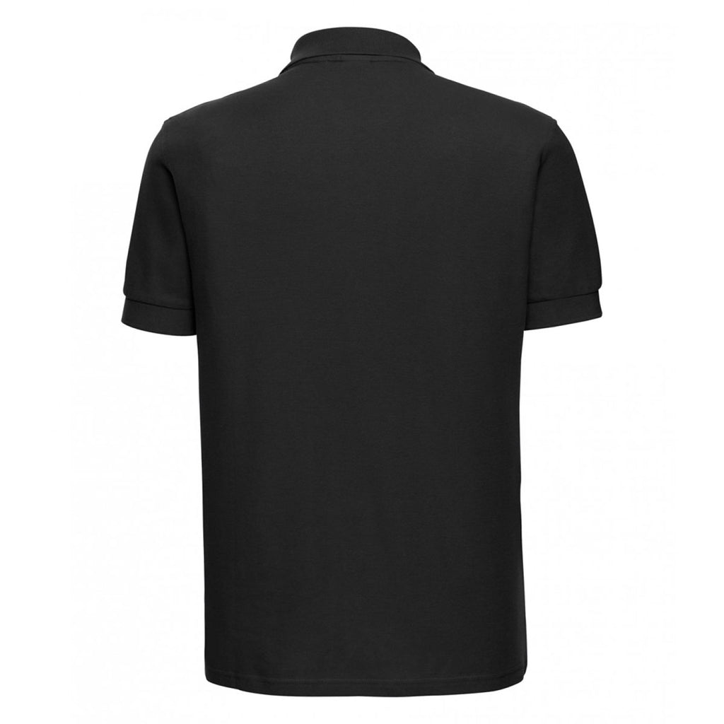 Russell Men's Black Ultimate Cotton Pique Polo Shirt