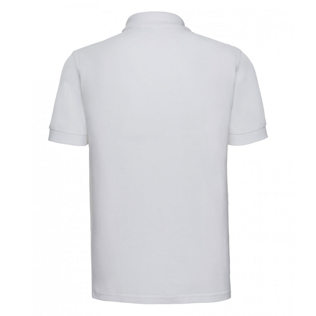 Russell Men's White Ultimate Cotton Pique Polo Shirt