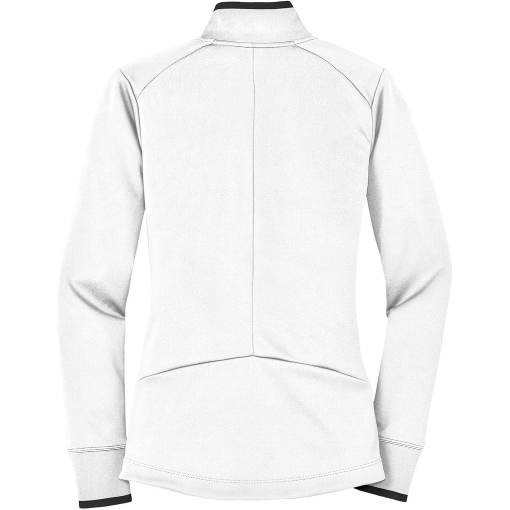 Nike Women's White Dri-FIT L/S Quarter Zip Shirt
