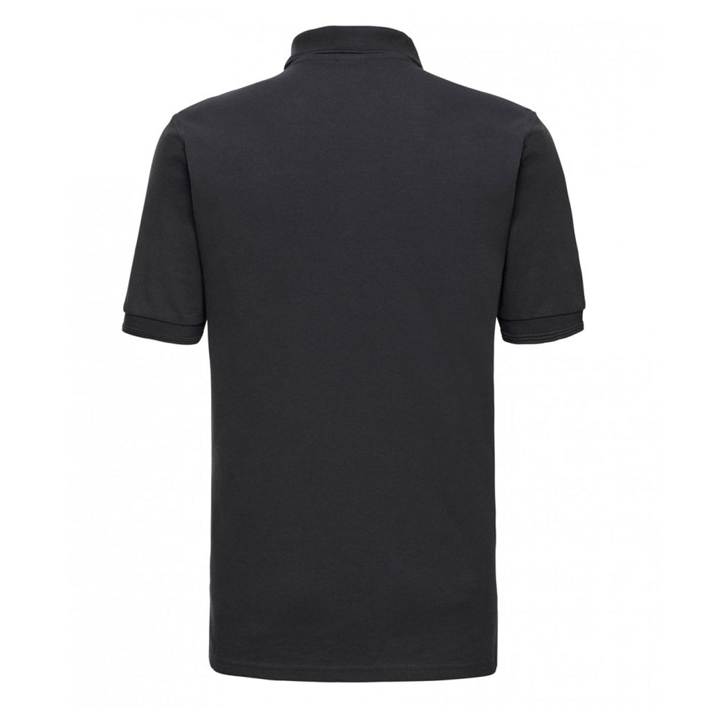 Russell Men's Black Hardwearing Poly/Cotton Pique Polo Shirt
