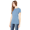 Bella + Canvas Women's Heather Blue Jersey Short-Sleeve T-Shirt