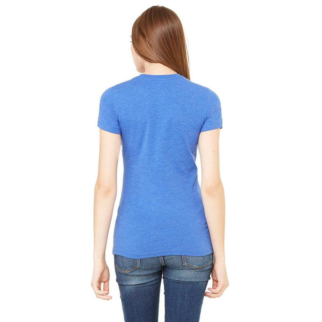 Bella + Canvas Women's Heather True Royal Jersey Short-Sleeve T-Shirt