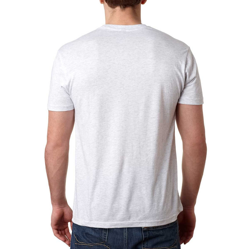 Next Level Men's Heather White Triblend Crew Tee