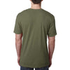 Next Level Men's Military Green Triblend V Neck Tee