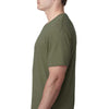 Next Level Men's Military Green Triblend V Neck Tee